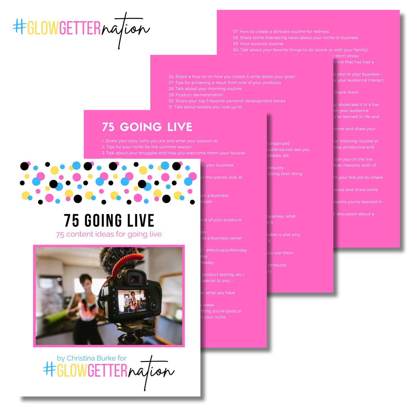 Going Live Strategy, 75 Going Live Ideas, & Live Prep Printable - Digital Download