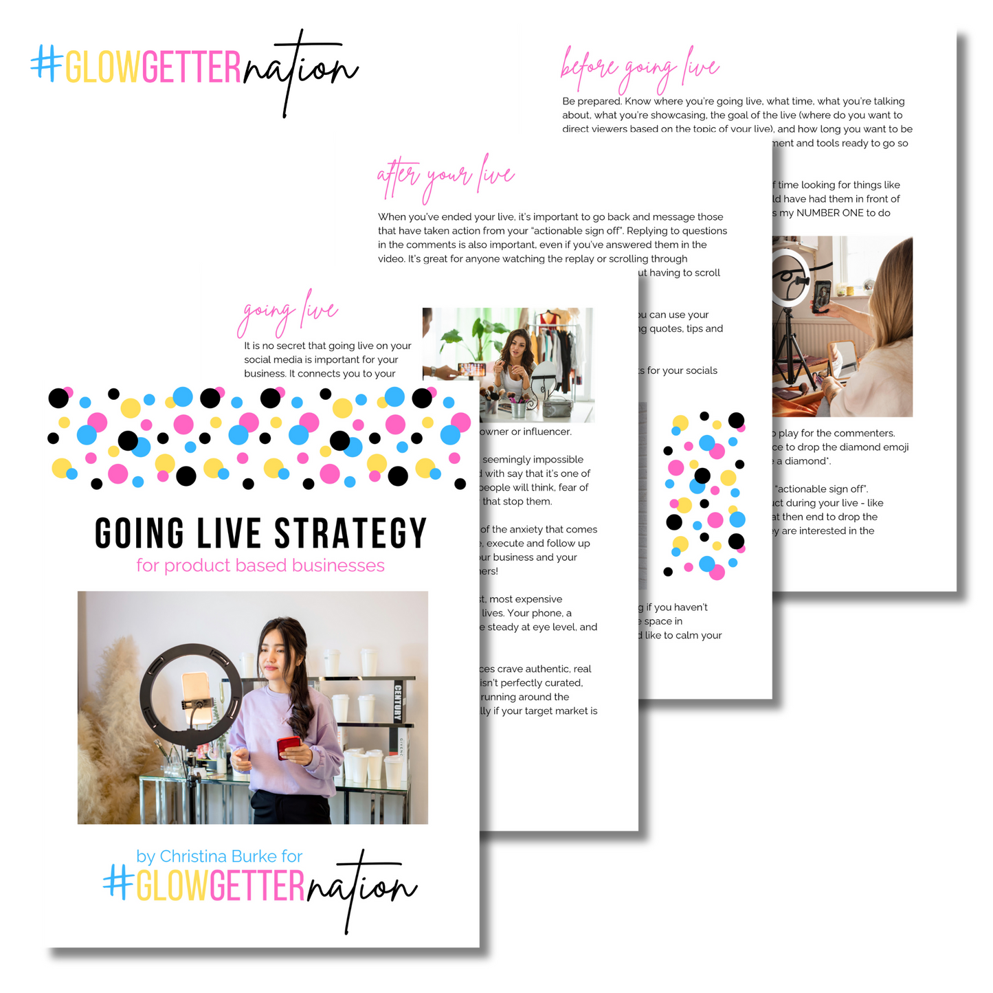 Going Live Strategy, 75 Going Live Ideas, & Live Prep Printable - Digital Download